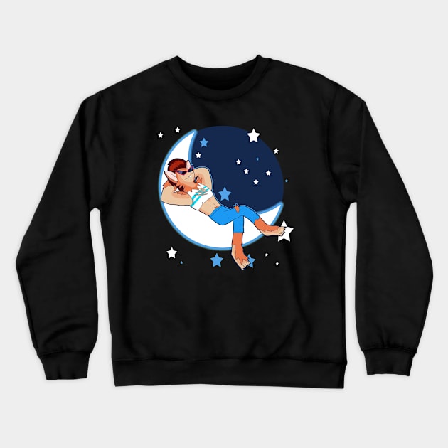 Cool/Chill Werewolf - Crescent Moon Crewneck Sweatshirt by VixenwithStripes